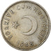 Münze, Türkei, Lira, 1948, SS, Silber, KM:883