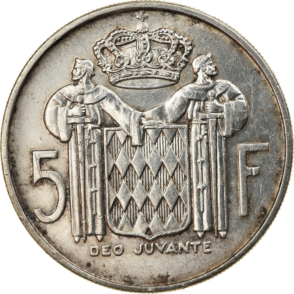 Coin, Monaco, Rainier III, 5 Francs, 1966, EF(40-45), Silver, KM:141, Gadoury:MC