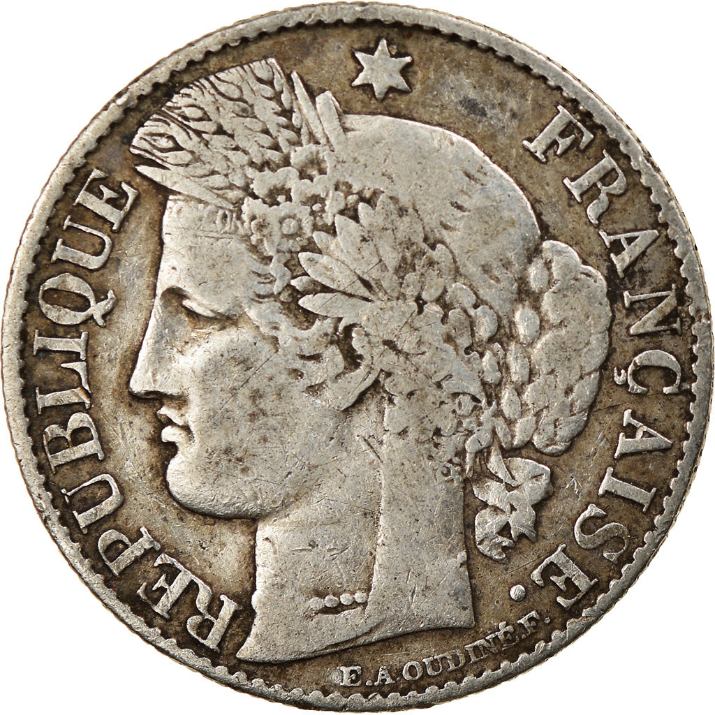 Moeda, França, Cérès, 50 Centimes, 1895, Paris, EF(40-45), Prata, KM:834.1