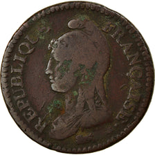 Coin, France, Dupré, 2 Décimes, AN 4, Paris, VF(20-25), Bronze, KM:638.1