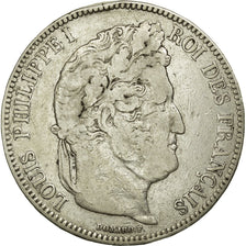 Coin, France, Louis-Philippe, 5 Francs, 1843, Strasbourg, VF(20-25), Silver