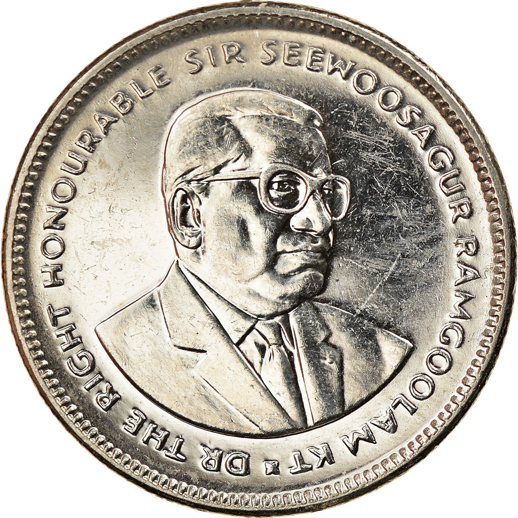 Moeda, Maurícia, 20 Cents, 2012, AU(55-58), Aço Niquelado, KM:53