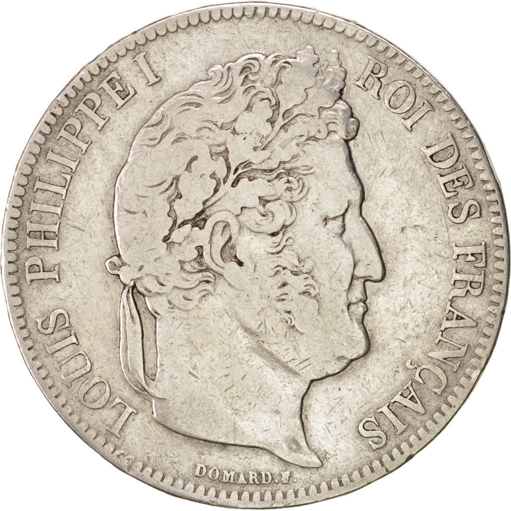 FRANCE, Louis-Philippe, 5 Francs, 1839, Lille, KM:749.13, VF(20-25), Silver,...