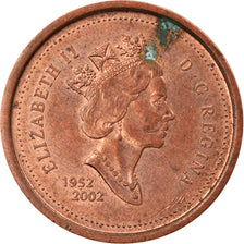 Coin, Canada, Elizabeth II, Cent, 2002, Royal Canadian Mint, EF(40-45), Copper