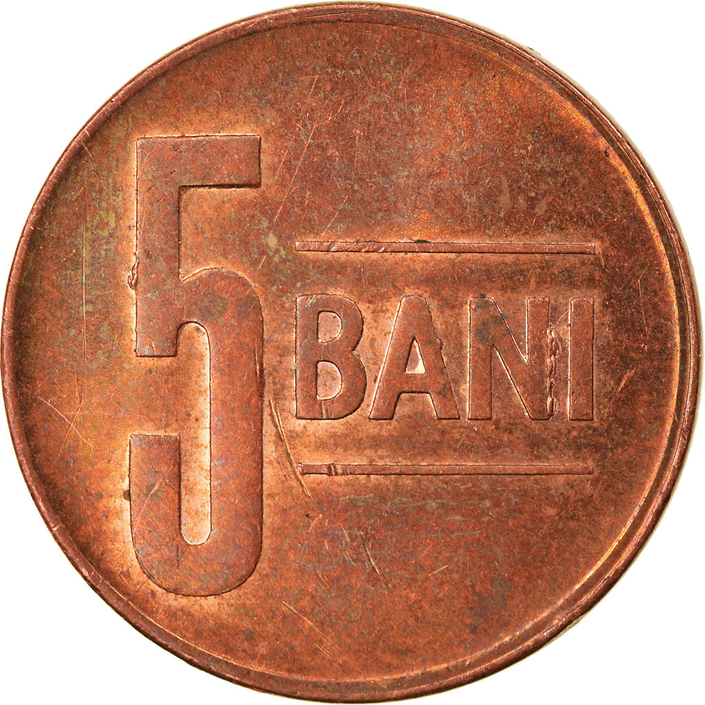 Moeda, Roménia, 5 Bani, 2012, Bucharest, EF(40-45), Aço Cromado a Cobre