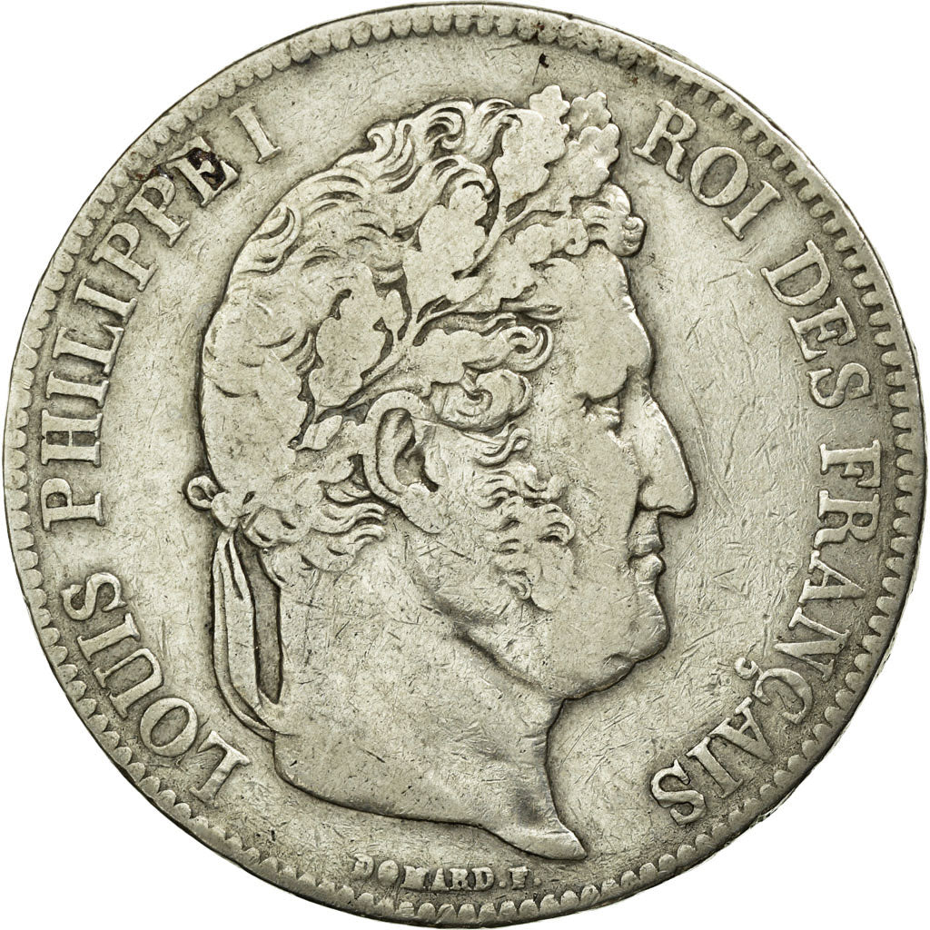 Coin, France, Louis-Philippe, 5 Francs, 1838, Lille, VF(20-25), Silver