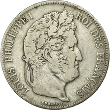 Coin, France, Louis-Philippe, 5 Francs, 1838, Lille, VF(20-25), Silver