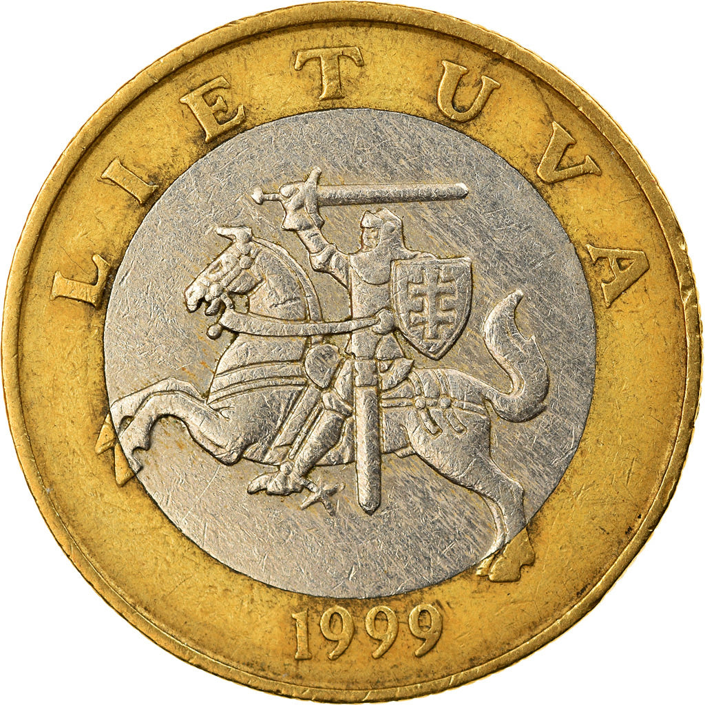 Moneta, Litwa, 2 Litai, 1999, EF(40-45), Bimetaliczny, KM:112