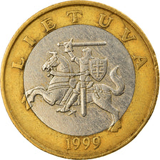 Moneta, Litwa, 2 Litai, 1999, EF(40-45), Bimetaliczny, KM:112
