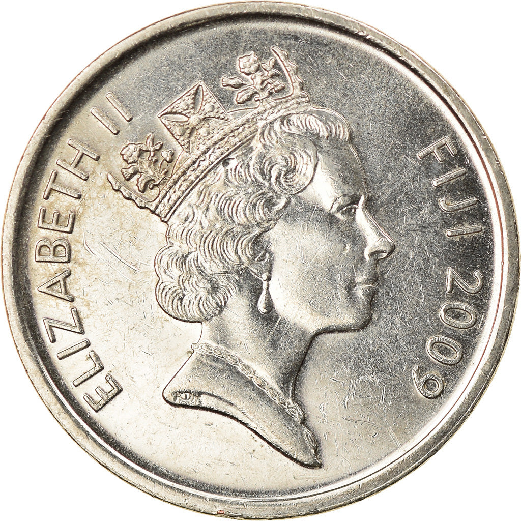 Munten, Fiji, Elizabeth II, 5 Cents, 2009, ZF, Nickel plated steel, KM:119