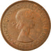 Münze, Großbritannien, Elizabeth II, 1/2 Penny, 1953, SS, Bronze, KM:882