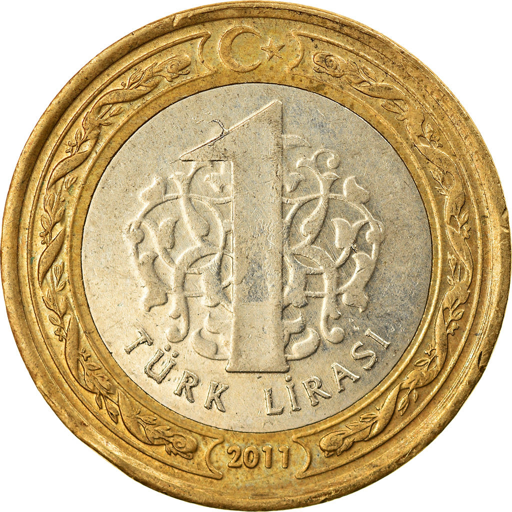 Monnaie, Turquie, Lira, 2011, TTB, Bi-Metallic, KM:1244