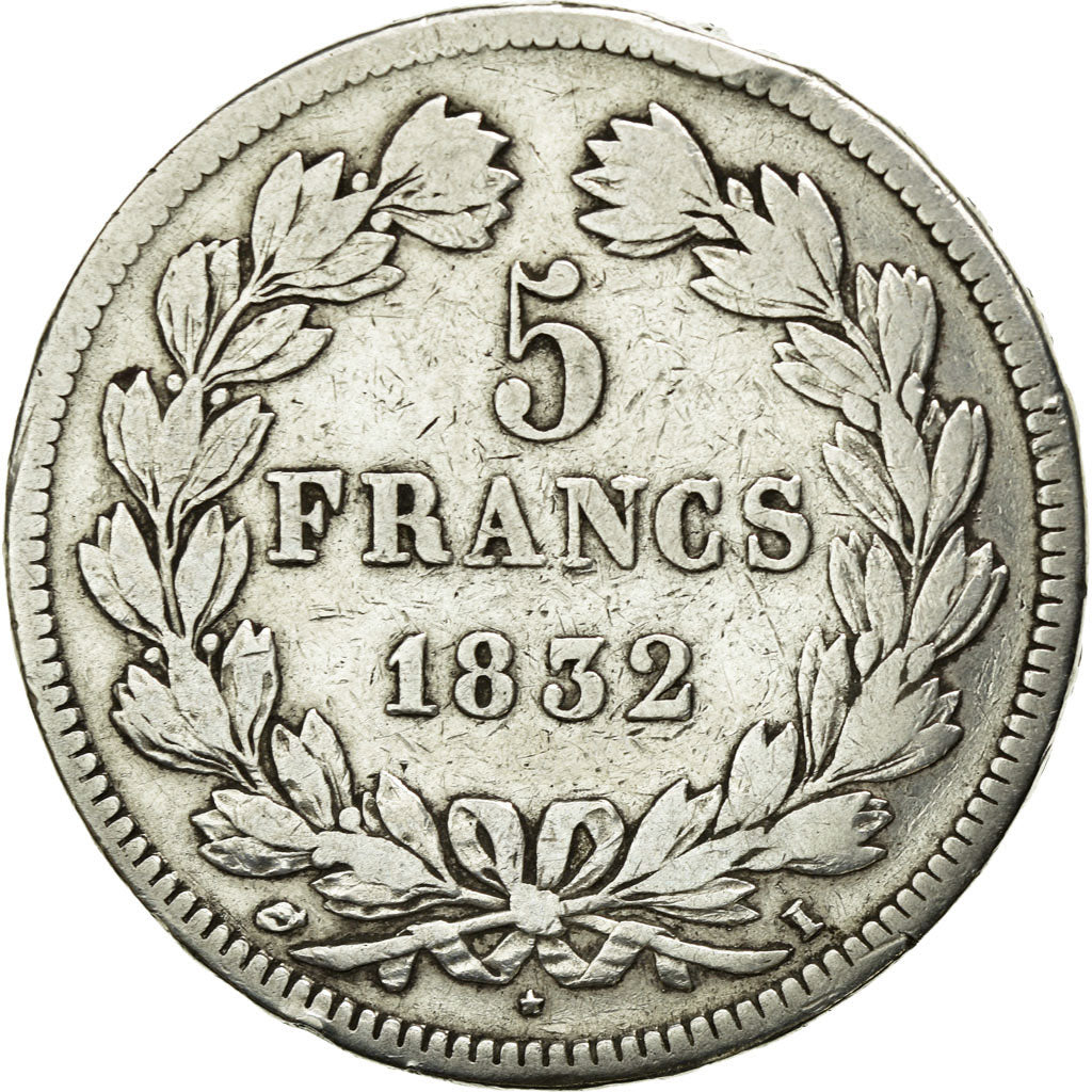 Coin, France, Louis-Philippe, 5 Francs, 1832, Limoges, VF(20-25), Silver