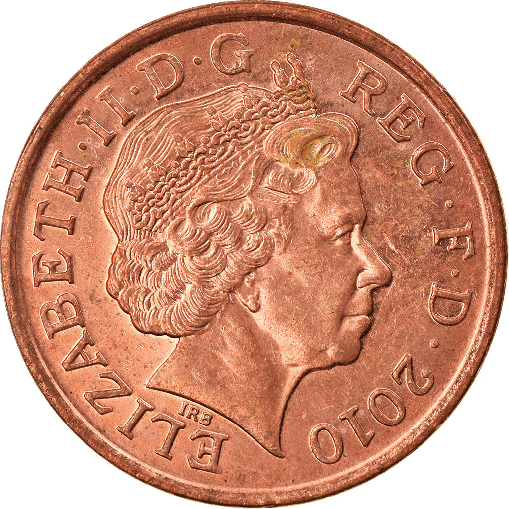 Moneta, Wielka Brytania, Elizabeth II, Penny, 2010, AU(55-58), Miedź