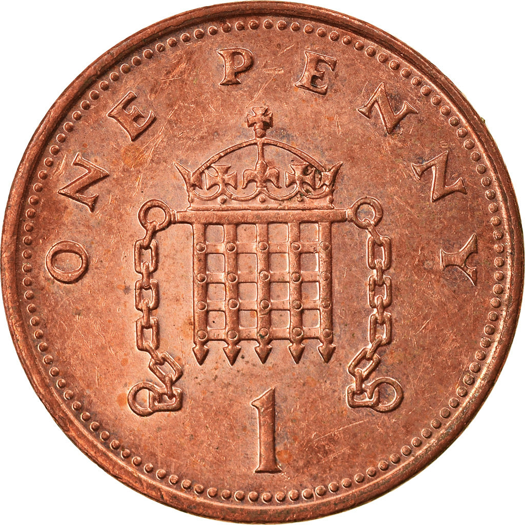 Moneta, Wielka Brytania, Elizabeth II, Penny, 2001, AU(55-58), Miedź