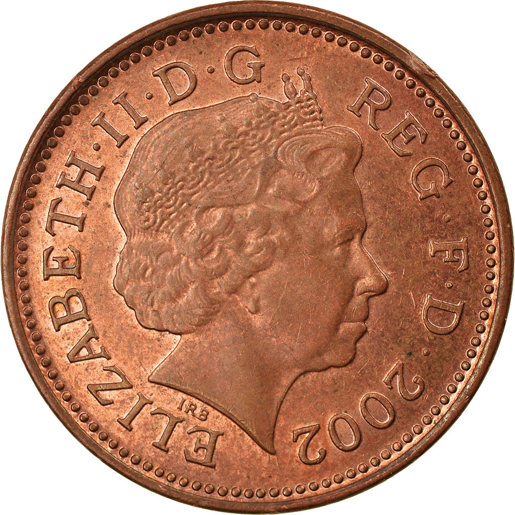 Münze, Großbritannien, Elizabeth II, Penny, 2002, VZ, Copper Plated Steel