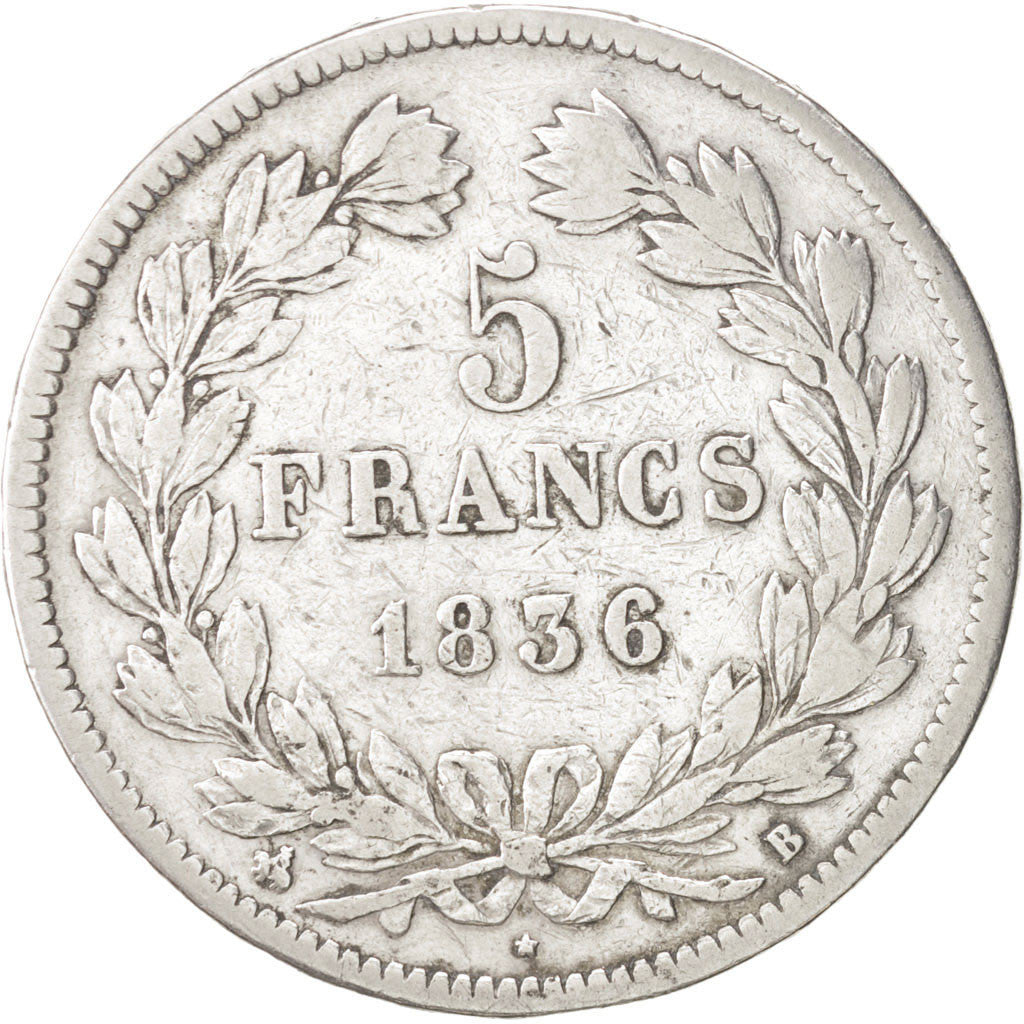 France, Louis-Philippe, 5 Francs, 1936, Rouen, TB, Silver, KM:749.2, Gadoury:678