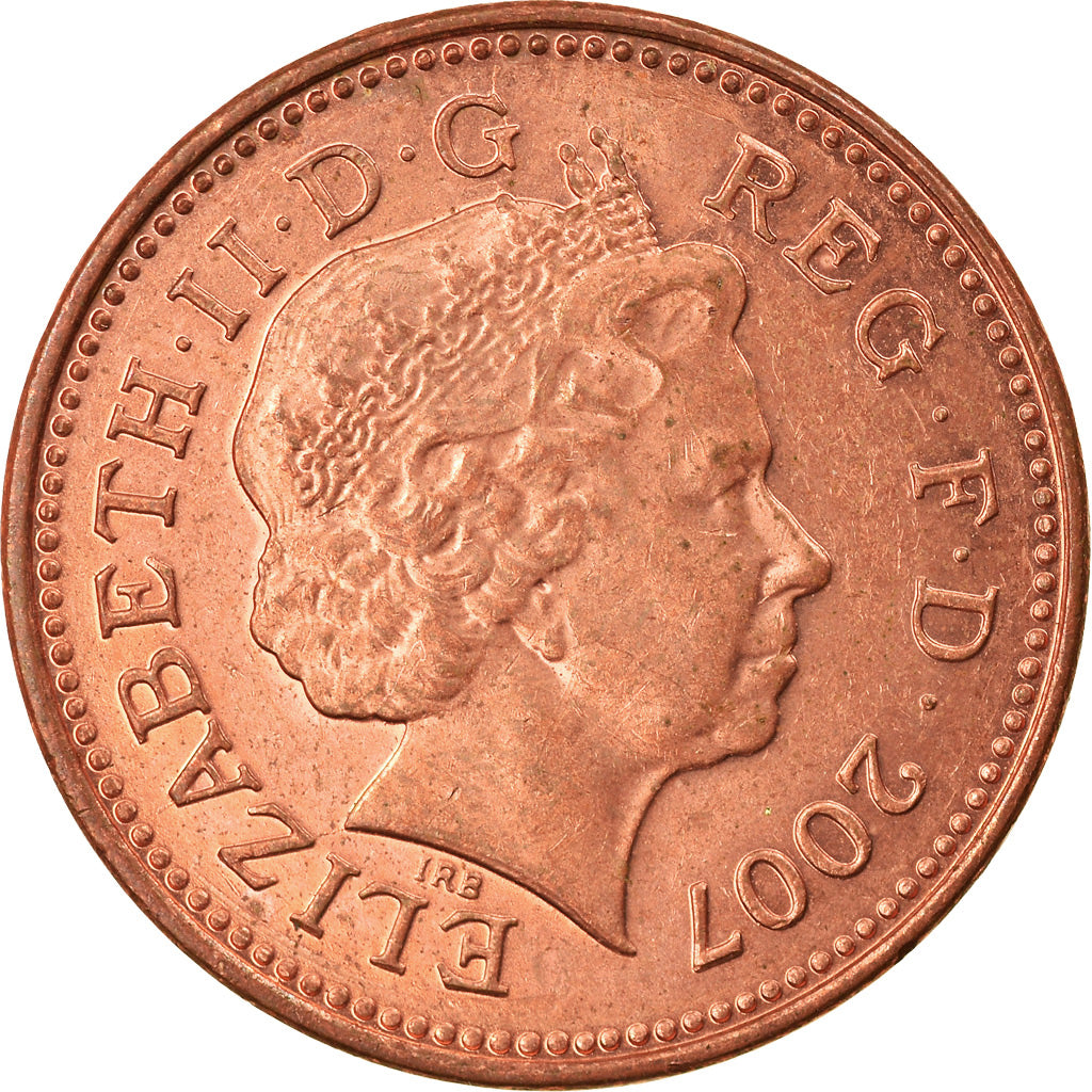 Münze, Großbritannien, Elizabeth II, Penny, 2007, VZ, Copper Plated Steel
