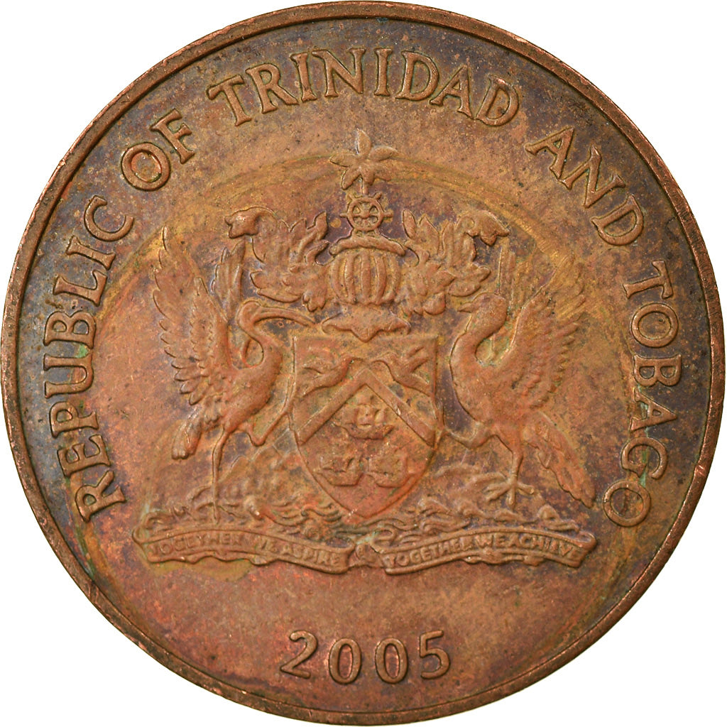 Moneta, TRINIDAD E TOBAGO, 5 Cents, 2005, MB+, Bronzo, KM:30