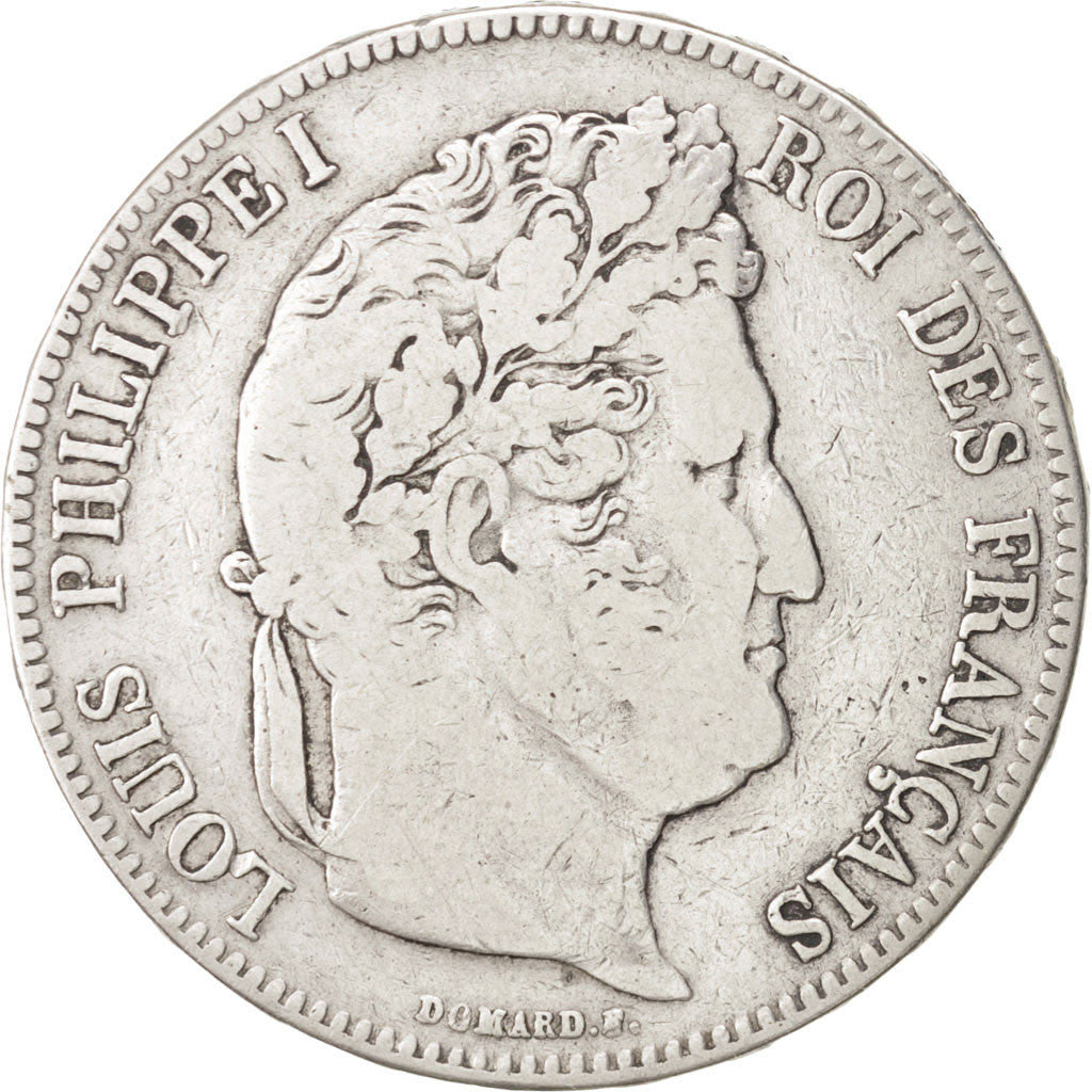 France, Louis-Philippe, 5 Francs, 1835, Lille, TB, Silver, KM:749.13, Gadoury...