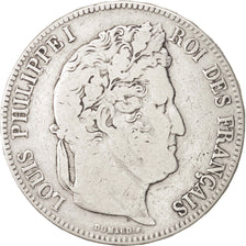 France, Louis-Philippe, 5 Francs, 1835, Lille, TB, Silver, KM:749.13, Gadoury...