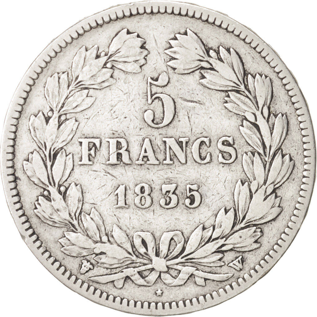France, Louis-Philippe, 5 Francs, 1835, Lille, TB, Silver, KM:749.13, Gadoury...
