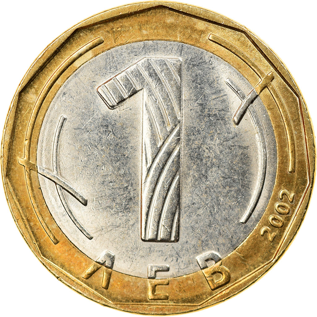 Moneta, Bulgaria, Lev, 2002, Sofia, SPL-, Bi-metallico, KM:254