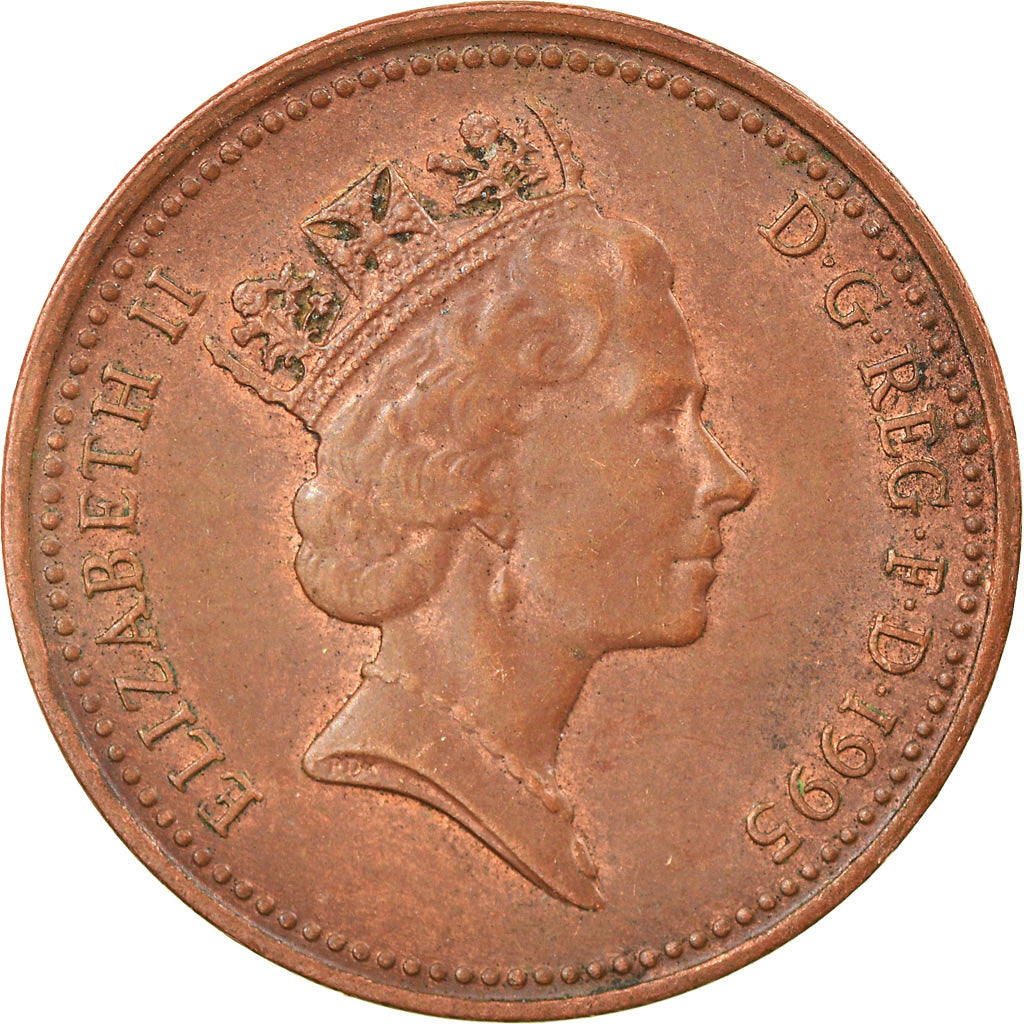 Monnaie, Grande-Bretagne, Elizabeth II, Penny, 1995, TTB, Copper Plated Steel