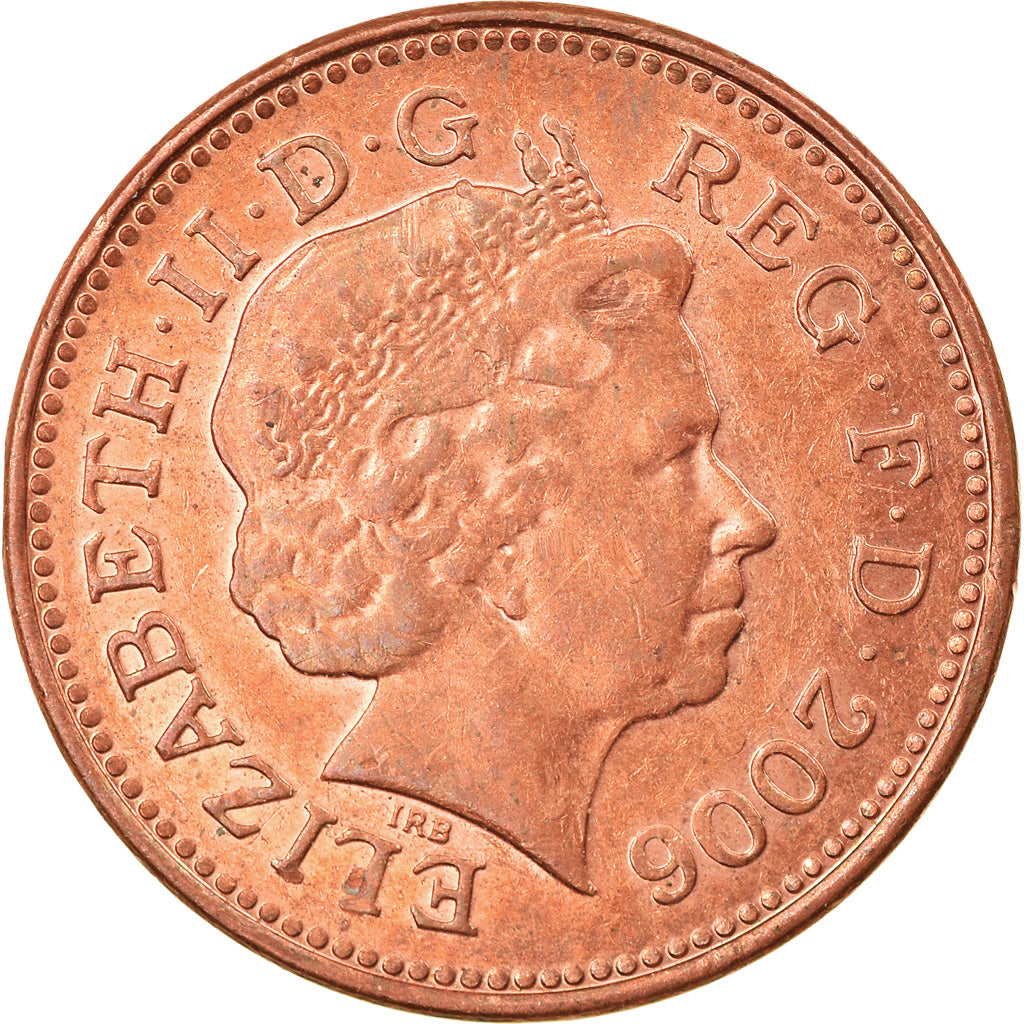 Münze, Großbritannien, Elizabeth II, Penny, 2006, VZ, Copper Plated Steel