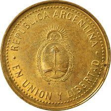 Coin, Argentina, 10 Centavos, 2008, EF(40-45), Brass plated steel, KM:107a