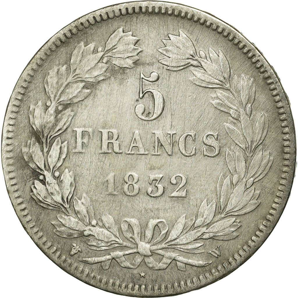 Monnaie, France, Louis-Philippe, 5 Francs, 1832, Lille, TB, Argent, KM:749.13