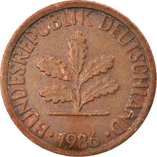 Moneta, GERMANIA - REPUBBLICA FEDERALE, Pfennig, 1986, Munich, BB, Acciaio