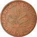 Coin, GERMANY - FEDERAL REPUBLIC, Pfennig, 1986, Stuttgart, EF(40-45), Copper