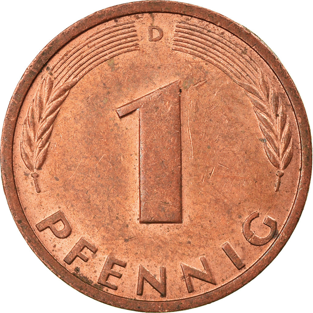 Munten, Federale Duitse Republiek, Pfennig, 1981, Munich, ZF, Copper Plated