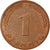 Munten, Federale Duitse Republiek, Pfennig, 1989, Hambourg, ZF, Copper Plated
