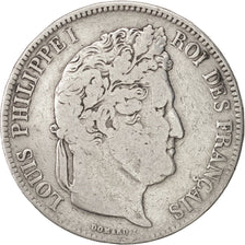 France, Louis-Philippe, 5 Francs, 1834, Lyon, VF(20-25), Silver, KM:749.4, Ga...