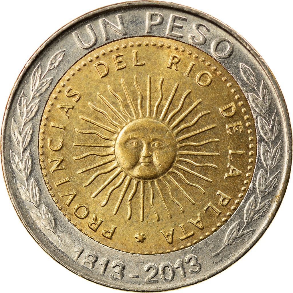 Moneta, Argentina, Peso, 2013, SPL-, Bi-metallico
