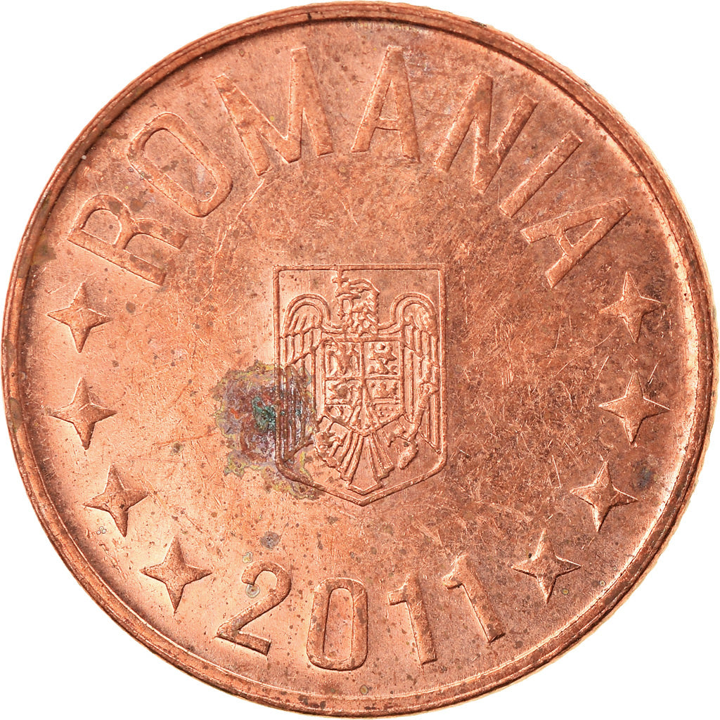 Moneda, Rumanía, 5 Bani, 2011, Bucharest, MBC, Cobre chapado en acero, KM:190