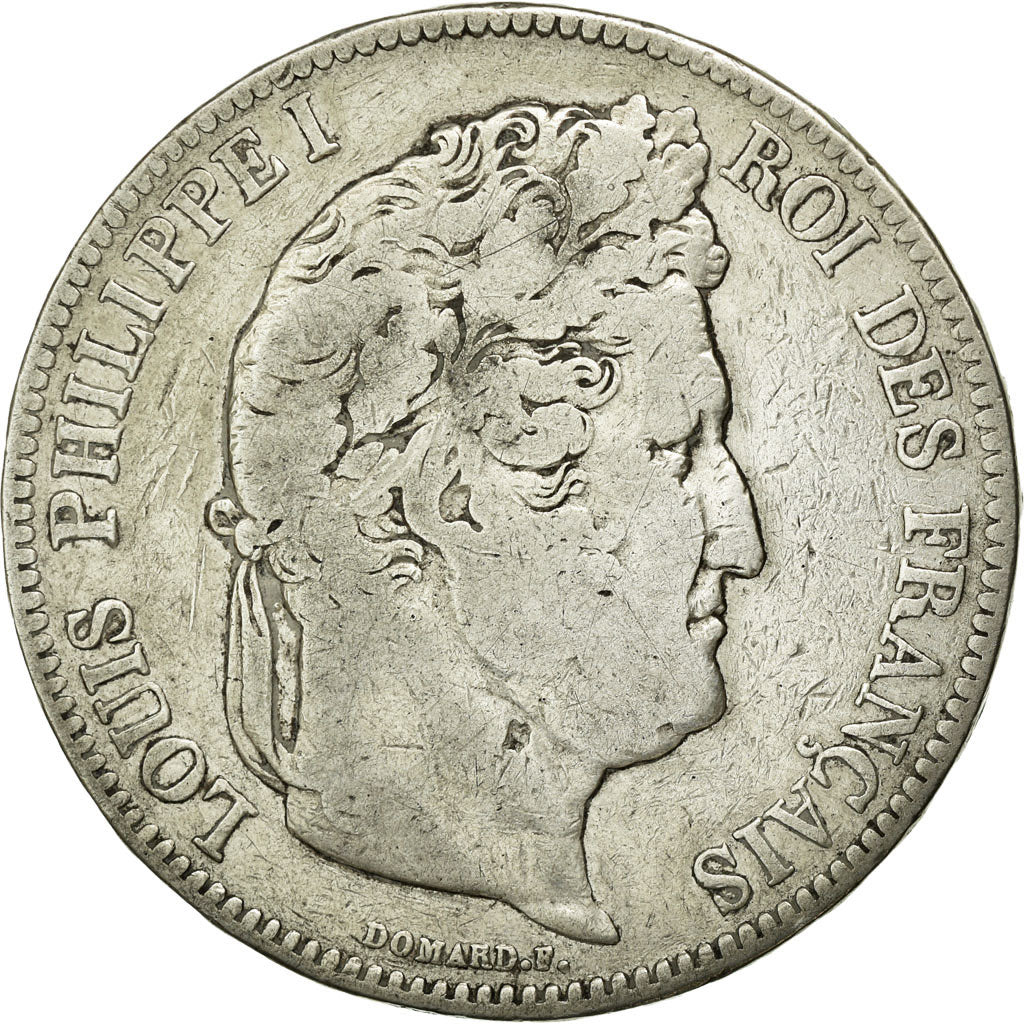 Munten, Frankrijk, Louis-Philippe, 5 Francs, 1833, Lille, FR, Zilver, KM:749.13