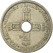 Moeda, Noruega, Haakon VII, Krone, 1940, EF(40-45), Cobre-níquel, KM:385
