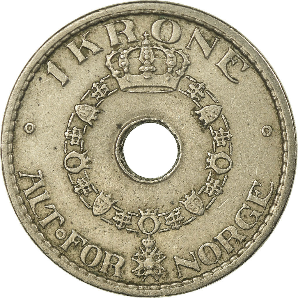 Moeda, Noruega, Haakon VII, Krone, 1940, EF(40-45), Cobre-níquel, KM:385