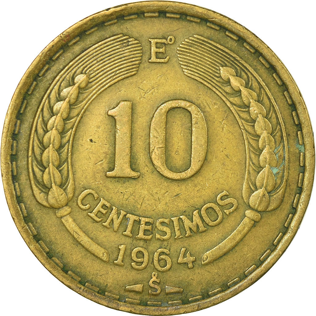 Münze, Chile, 10 Centesimos, 1964, Santiago, SS, Aluminum-Bronze, KM:191