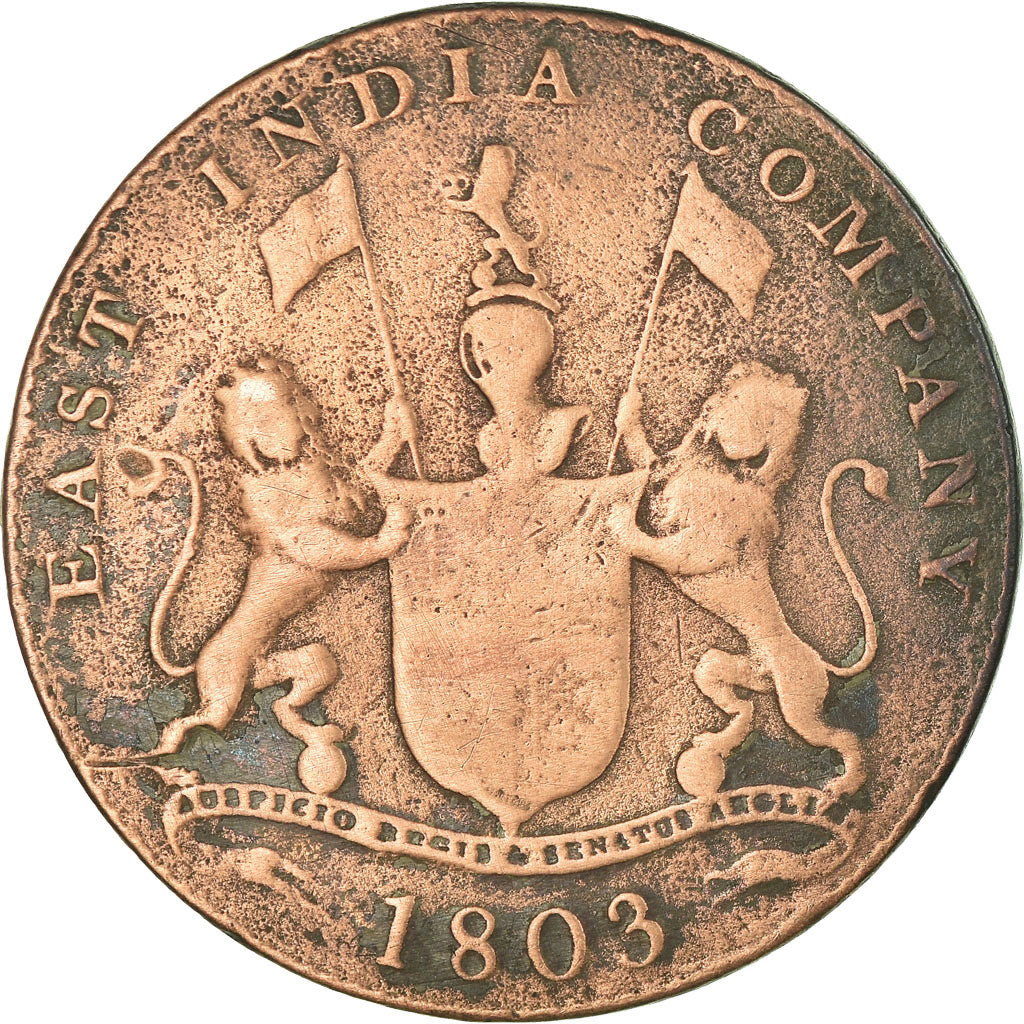 Monnaie, INDIA-BRITISH, MADRAS PRESIDENCY, 20 Cash, 1803, Soho Mint, Birmingham