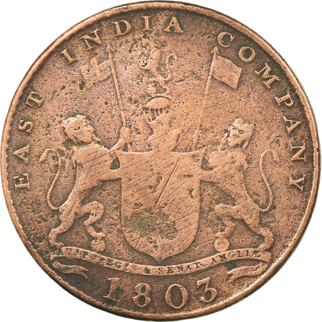 Münze, INDIA-BRITISH, MADRAS PRESIDENCY, 10 Cash, 1803, Soho Mint, Birmingham