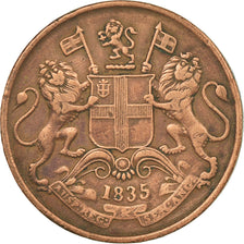 Moneta, INDIA - BRITANNICA, 1/4 Anna, 1835, BB, Rame, KM:446.1