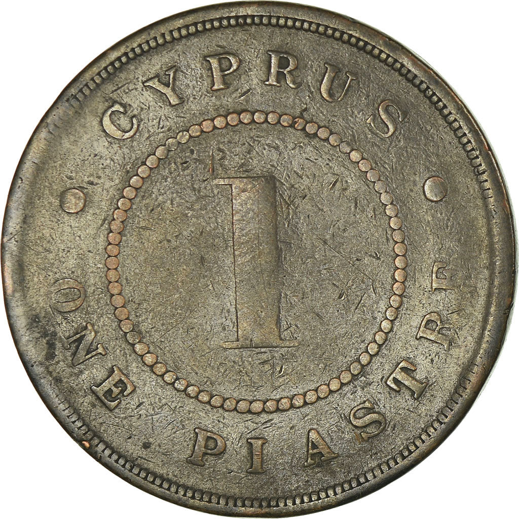 Coin, Cyprus, Piastre, 1884, VF(30-35), Bronze, KM:3.2