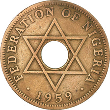 Monnaie, Nigéria, Elizabeth II, Penny, 1959, TTB, Bronze, KM:2