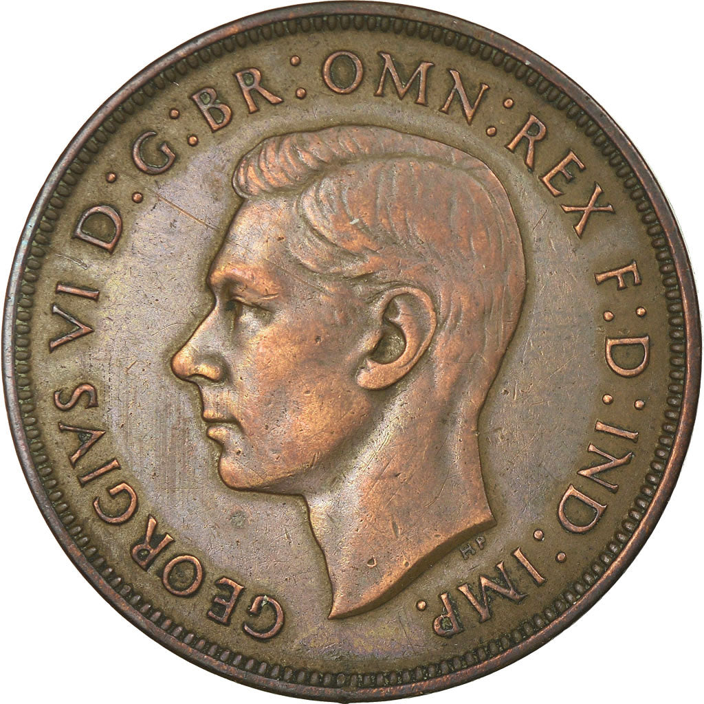 Münze, Großbritannien, George VI, Penny, 1937, S+, Bronze, KM:845