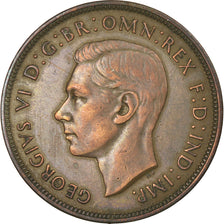 Münze, Großbritannien, George VI, Penny, 1937, S+, Bronze, KM:845