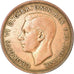 Moneda, Gran Bretaña, George VI, Penny, 1944, MBC, Bronce, KM:845